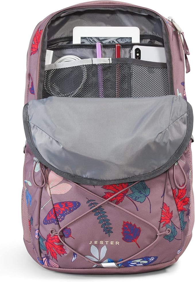 The North Face Women's Jester Everyday Laptop Backpack, Fawn Grey Fall Wanderer Print, One Size
