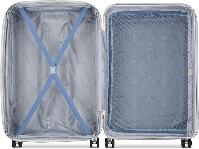 DELSEY PARIS Cruise 3.0 Hardside Expandable Luggage with Spinner Wheels, Platinum, Checked-Large 28 Inch