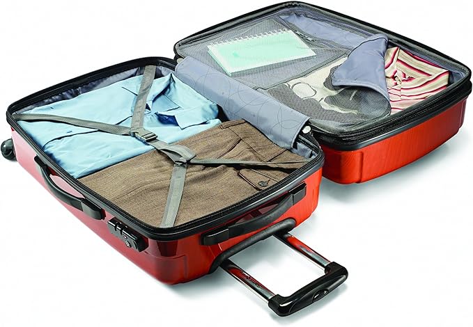 Samsonite Winfield 2 Hardside Expandable Luggage with Spinner Wheels, Orange, Checked-Large 28-Inch