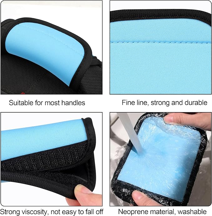 6 Pack Luggage Handle Wrap, Luggage Handle Wraps for Suitcase, Light Blue Luggage Tags, Suitcase Tags identifiers for Travel Accessories
