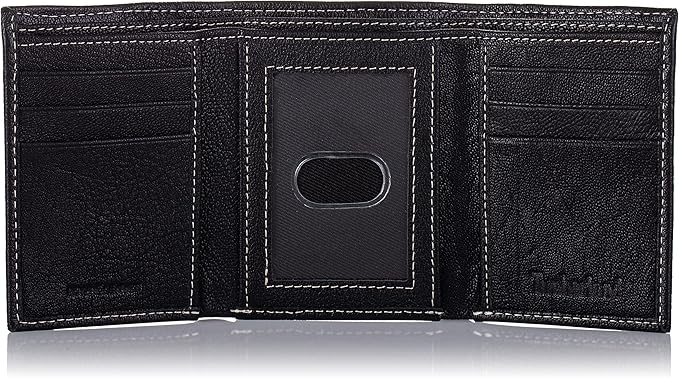 Timberland Men's Genuine Leather RFID Blocking Trifold Wallet