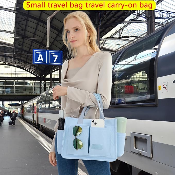 ZHMO Canvas Tote Bag for Women,Women's Bags Crossbody Bags Work Laptop Tote Bag Large Handbags Purse for Travel Nurse Teacher
