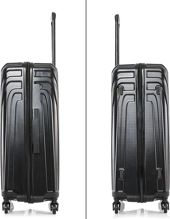 InUSA VASTY Luggage with Spinner Wheels | Durable Lightweight Hardside Suitcase, Travel Bag with Handle and Trolley, 28-Inch Large Checked Luggage | Black