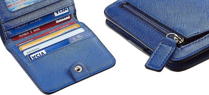 Toughergun Women’s Small Slim Leather Wallet with RFID Protection, Compact Bifold Mini Purse with Clear ID Window