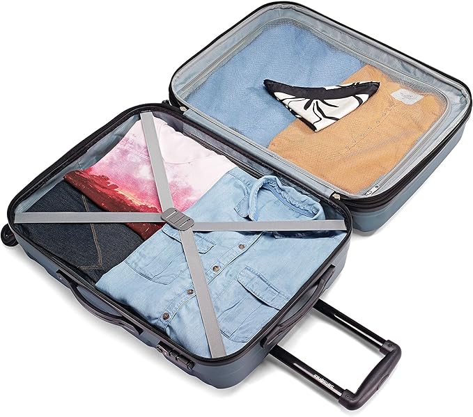 Samsonite Omni PC Hardside Expandable Luggage with Spinner Wheels, Teal, 3-Piece Set (20/24/28)