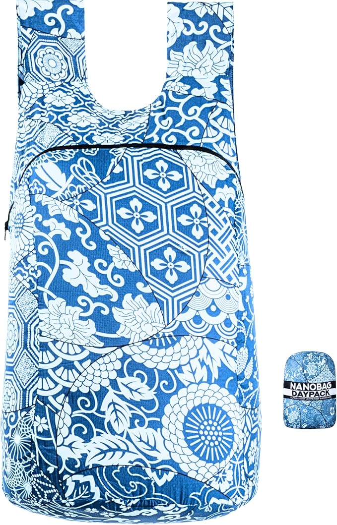 Nanobag Daypack - Ultralight 16L Foldable Travel & Hiking Backpack, Reusable, Packable, Collapsible Bag for Men & Women