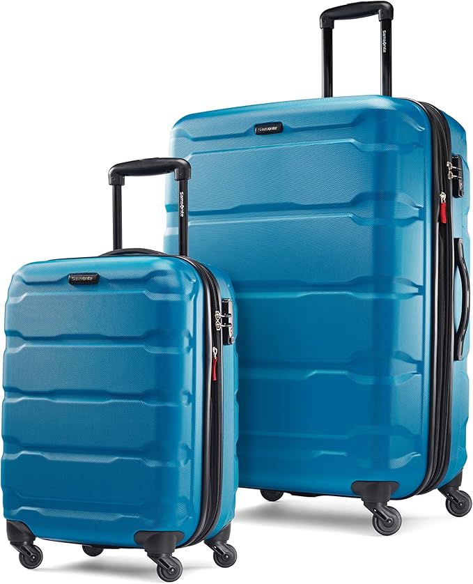 Samsonite Omni PC Hardside Expandable Luggage with Spinner Wheels, Adriatic Blue, 2-Piece Set (20/28)