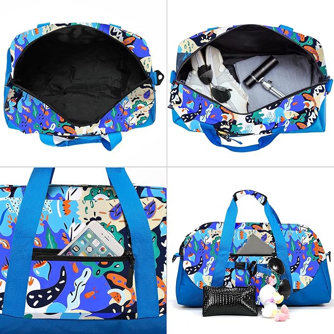 Stumdo Kids Overnighter Duffel Bags for kids, Carry-On Size & Ideal for School Practice or Overnight Travel Weekender Tote for Travel Gym Sport bag for Boys & Girls (11lchong)