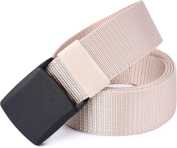 Mile High Life Nylon Web Belt Outdoor Military Belt With TSA Safe Plastic Buckle Belt