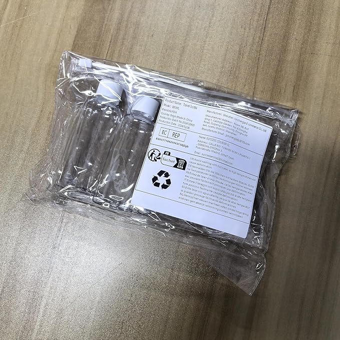 4pcs Travel Bottles,80ml Refillable Clear Empty Plastic Travel Size Containers Bottles with Screw Lids for Toiletries,Soap,Shampoo and Conditioner