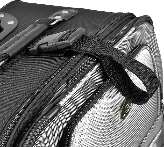 U.S. Traveler New Yorker Lightweight Expandable Rolling Luggage, Gray, 4-Piece Set