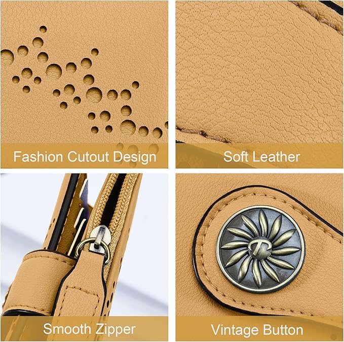 Tipmile Small Wallet for Women Bifold RFID Blocking Card Holder Leather Wallets with Zipper Coin Pocket
