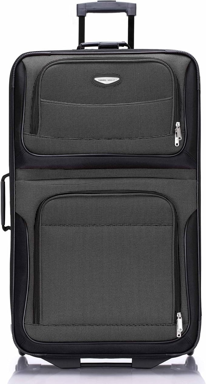 Travel Select Amsterdam Softside Expandable Luggage with Rolling Wheels, Gray, 29-Inch Large