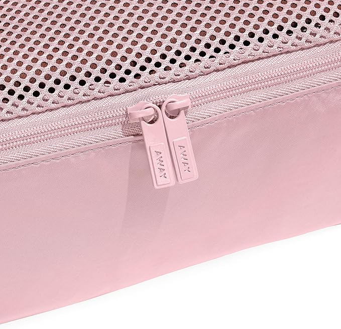 Away Insider Packing Cubes Set of 4 – Lightweight Travel Organizers for Luggage, Suitcases & Carry-On Bags, Blush Pink