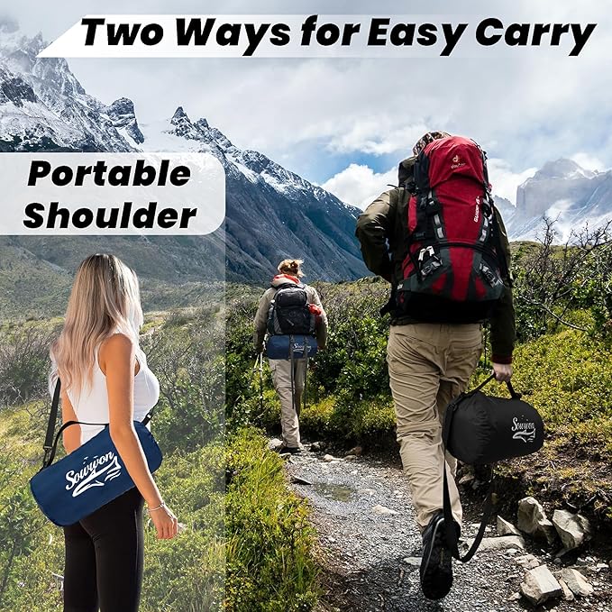 Waterproof Outdoor Blanket 92”X 60” Packable, Stadium Blankets for Camping with Sherpa Fleece Lining, Large Windproof Emergency Throw Mat for Garss Picnic Hiking Road Trip, Machine Washable, Black