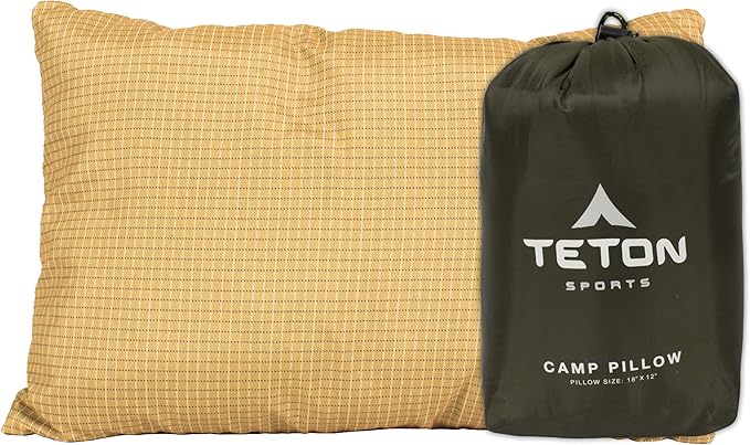 TETON Sports Camp Pillow; Great for Travel, Camping and Backpacking; Washable, Color