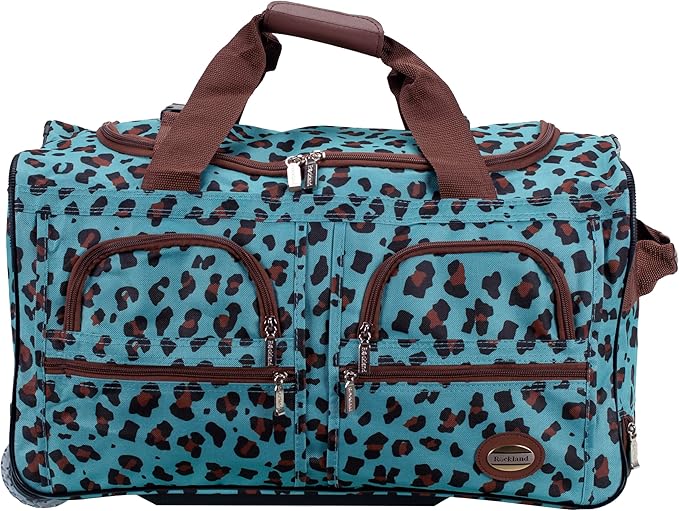 Rockland Rolling Duffel Bag, Black, 22"