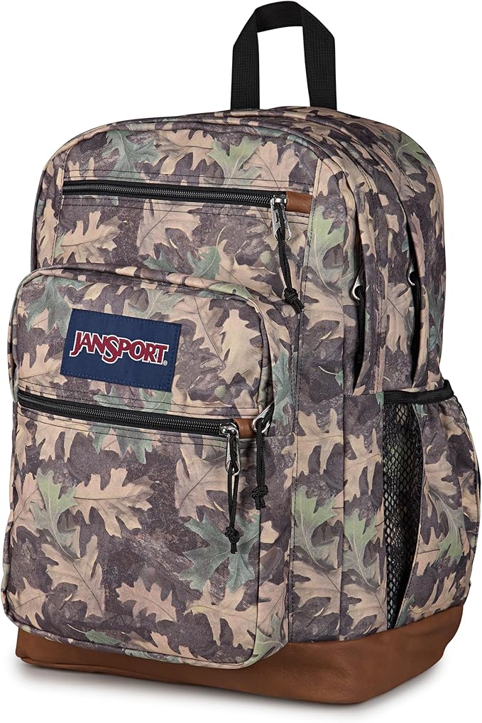 JanSport Cool Backpack with 15-inch Laptop Sleeve, Large Computer Bag Rucksack with 2 Compartments, Ergonomic Straps, Woodland Camo