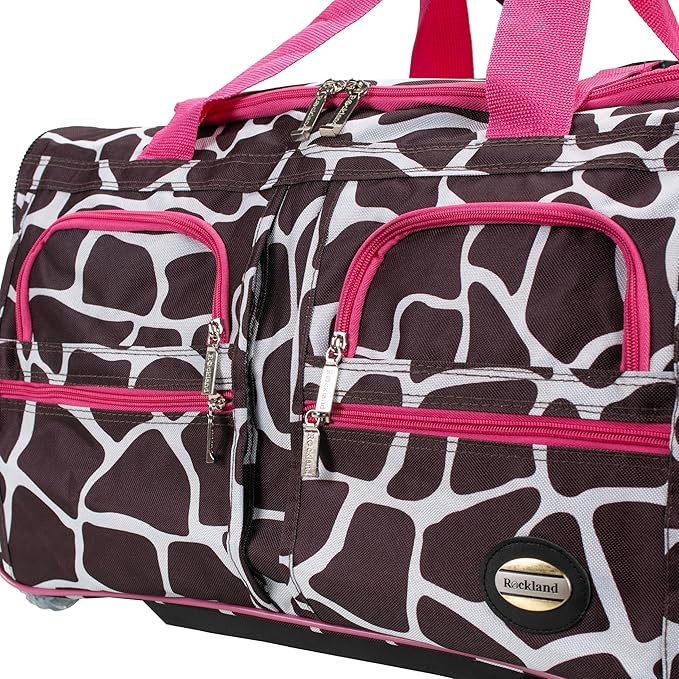 Rockland Rolling Duffel Bag, Black, 22"