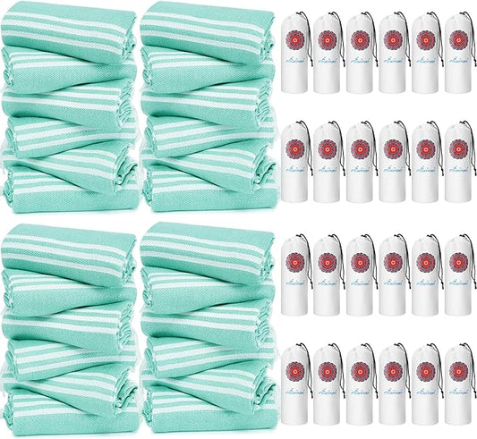 24 Pack Turkish Beach Towels Quick Dry Sand Free Oversized Bath Pool Swim Towel Extra Large XL Blanket Adult Travel Cruise Accessories Must Haves Clearance Stuff Necessities Vacation Essentials