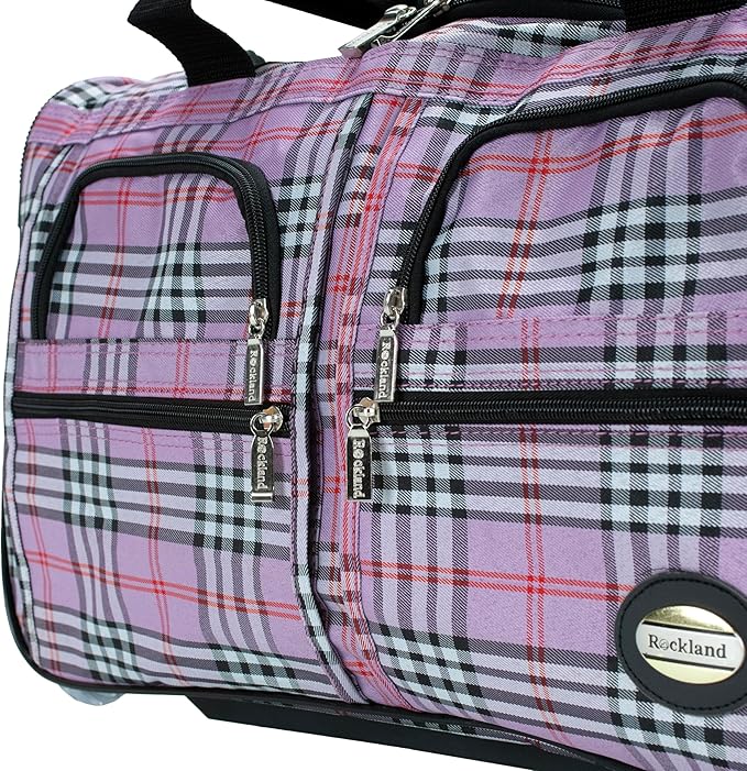 Rockland Rolling Duffel Bag, Black, 22"
