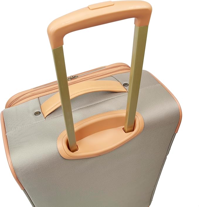 Dockers Seahorse Softside Expandable 8-Wheel Spinner Travel Checked Luggage, 3-Piece Set, New British Khaki