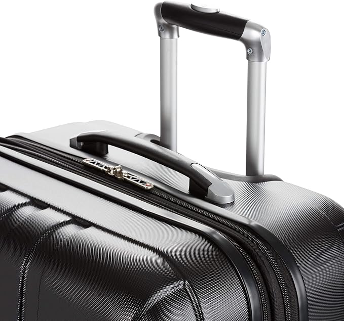 SwissGear 7585 Hardside Expandable Luggage with Spinner Wheels, Black, 3-Piece Set (19/23/27)