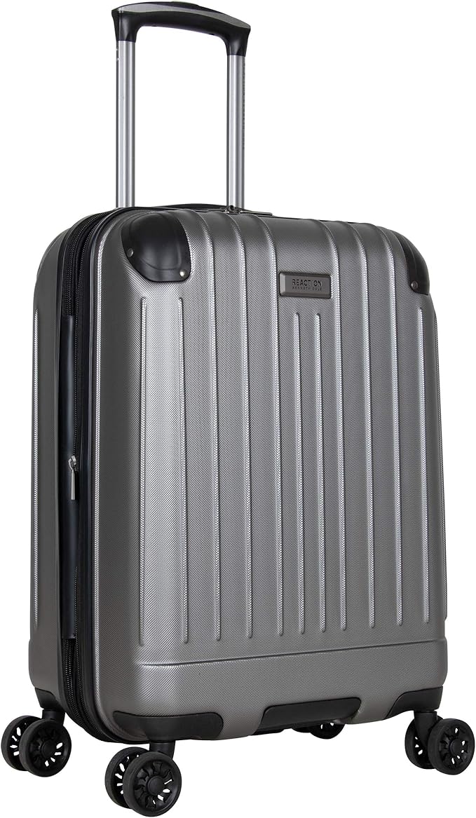 Kenneth Cole Reaction Flying Axis 20" Hardside Expandable 8-Wheel Spinner Carry-On Suitcase, Silver