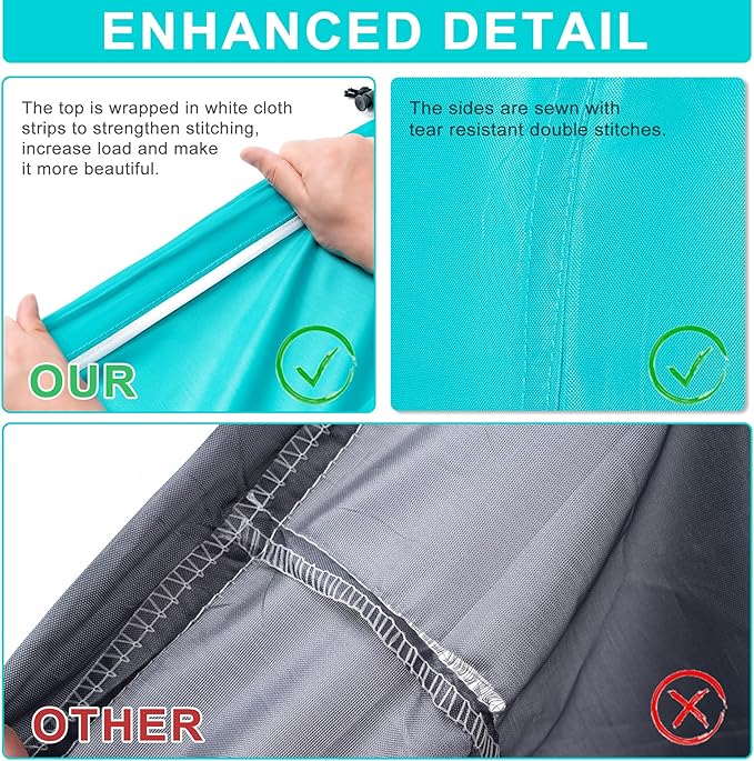4 Pack XL Travel Laundry Bag, Machine Washable Dirty Clothes Organizer with Drawstring,Large Enough to Hold 4 Loads of Laundry, Easy Fit a Laundry Hamper or Basket Travel Essentials 24" x 36"
