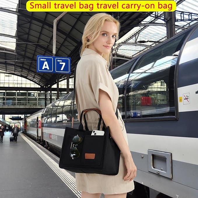 ZHMO Canvas Tote Bag for Women,Women's Bags Crossbody Bags Work Laptop Tote Bag Large Handbags Purse for Travel Nurse Teacher
