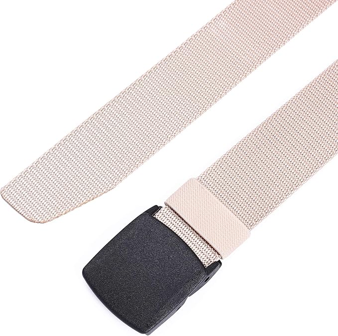 Mile High Life Nylon Web Belt Outdoor Military Belt With TSA Safe Plastic Buckle Belt