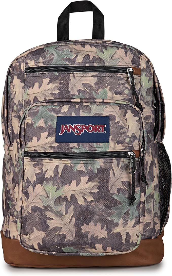JanSport Cool Backpack with 15-inch Laptop Sleeve, Large Computer Bag Rucksack with 2 Compartments, Ergonomic Straps, Woodland Camo