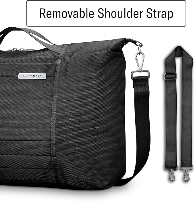 Samsonite UpLIFT 23" Lightweight Foldable Weekender Duffle Bag - Polyester Soft Duffle for Ultra Lightweight Travel - Black