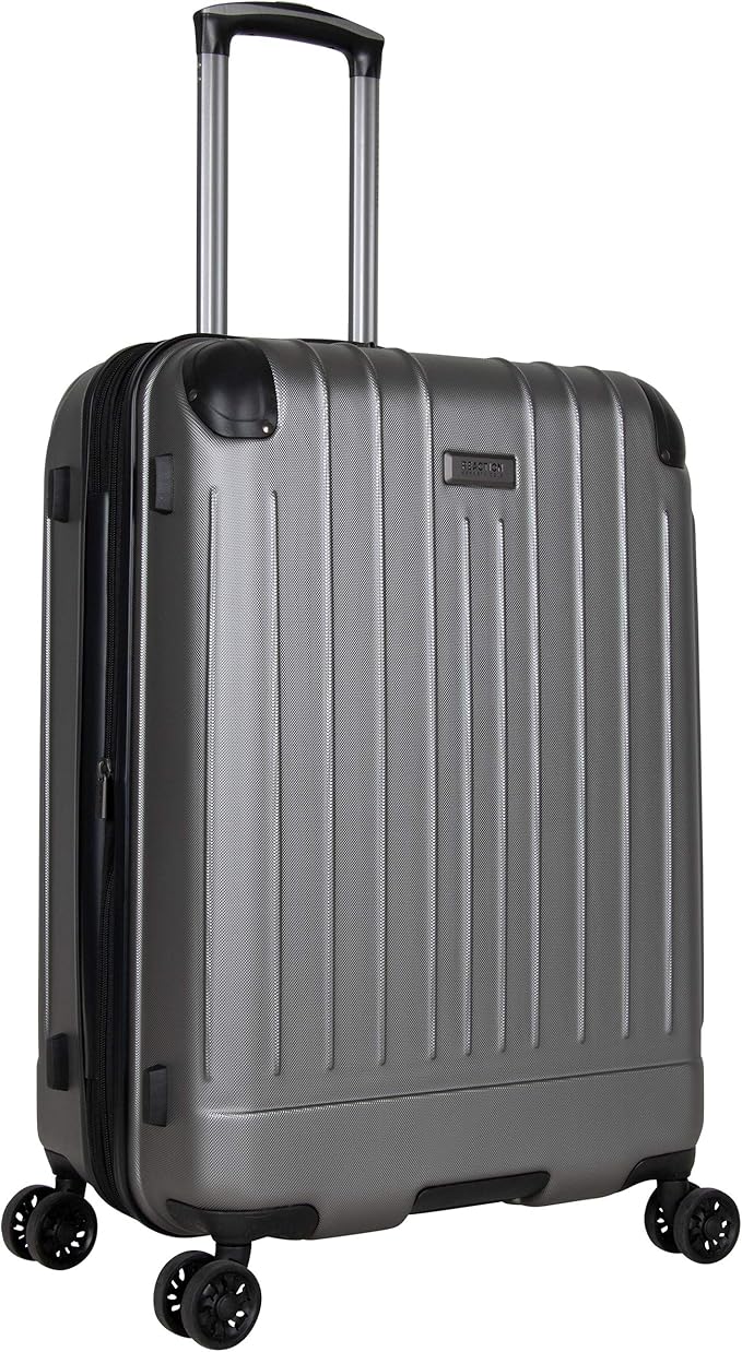 Kenneth Cole Reaction Flying Axis 24" Hardside Expandable 8-Wheel Spinner Check-Size Luggage, Silver