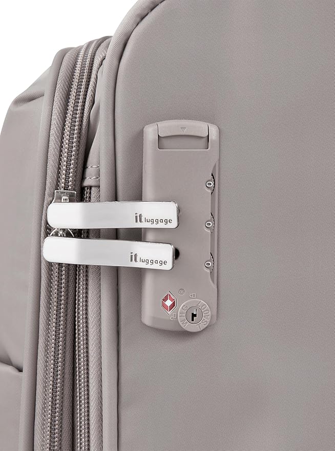 It Luggage Lustrous Luxe 28" Softside Checked 8 Wheel Spinner, Moon Rock