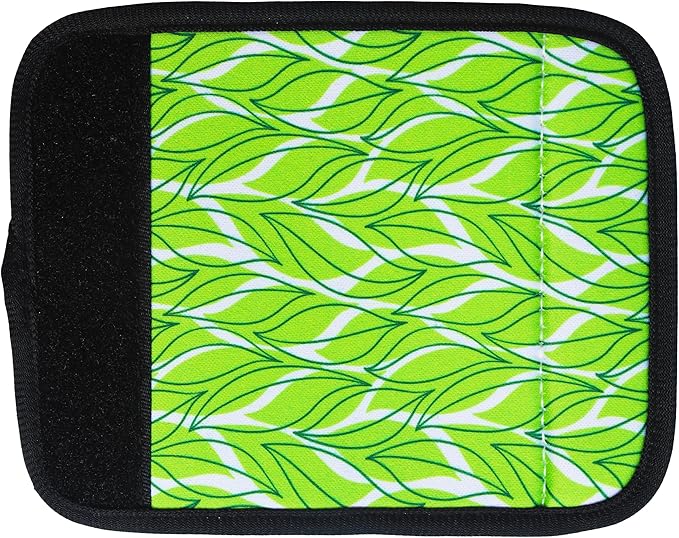 Neoprene Luggage Handle Wrap Fluorescent Colors Luggage Identifiers/Tags/Marker (Leaf)