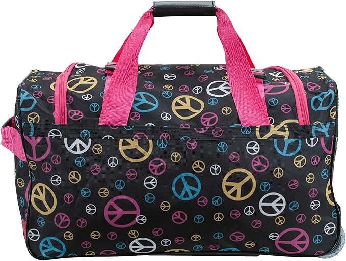Rockland Rolling Duffel Bag, Black, 22"