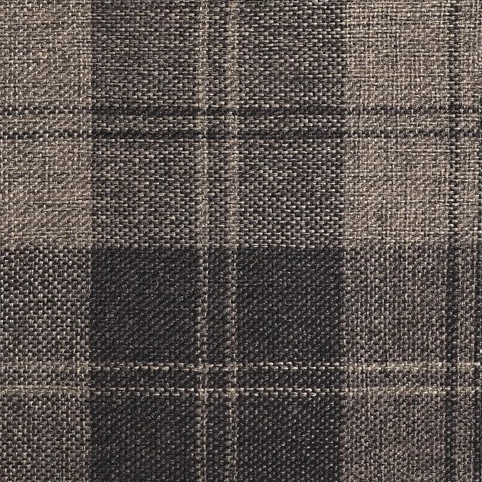 AAAAAcessories D-Shaped Chair Cushions, 2" Thick Dining Chair Pads with Ties and Removable, Machine-Washable Cover, 17" x 16", Set of 4, Brown Checkered