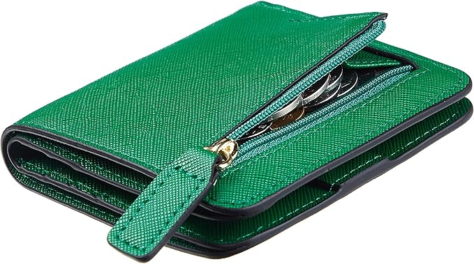 Toughergun Women’s Small Slim Leather Wallet with RFID Protection, Compact Bifold Mini Purse with Clear ID Window