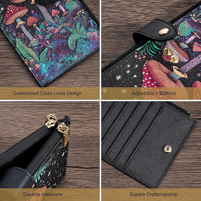 Travelambo RFID Wallet Women Large Size Bifold Multi Card Wallet Case with Zipper Pocke Credit Card Holder for Women
