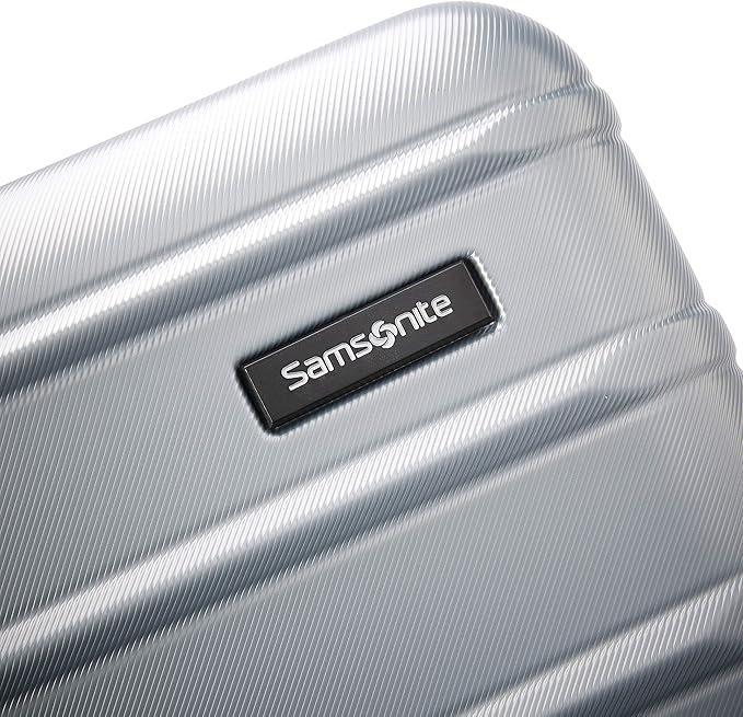 Samsonite Omni 2 24-Inch Medium Checked Hardside Luggage with 360° Spinner Wheels - Scratch Resistant Hardshell - TSA Lock - Expandable Polycarbonate Shell for Lightweight Travel - Artic Silver