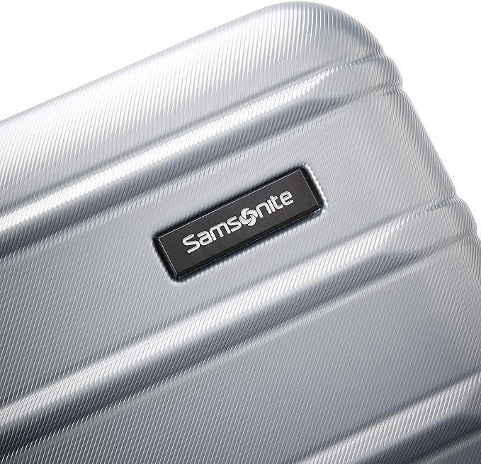 Samsonite Omni 2 Global Carry-On Spinner Luggage - Compact Size For International Travel - Airline-Approved - Features Expandable Polycarbonate Shell, 360° Wheels, USB Power Hub - Silver