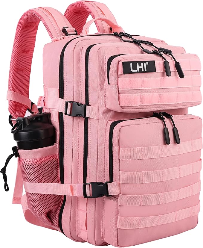 LHI Military Tactical Backpack for Men and Women 45L Army 3 Days Assault Pack Bag Large Rucksack with Molle System