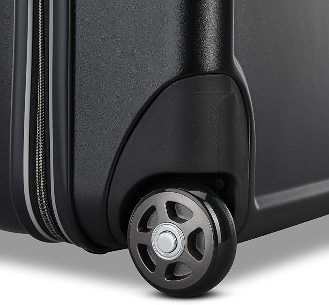 American Tourister Fathead Underseater Carry-On Luggage - Airline Approved - Customize with Favorite Sports or Character Decal - Durable ABS Hardshell - RightHeight™ Adjustable Handle - Black
