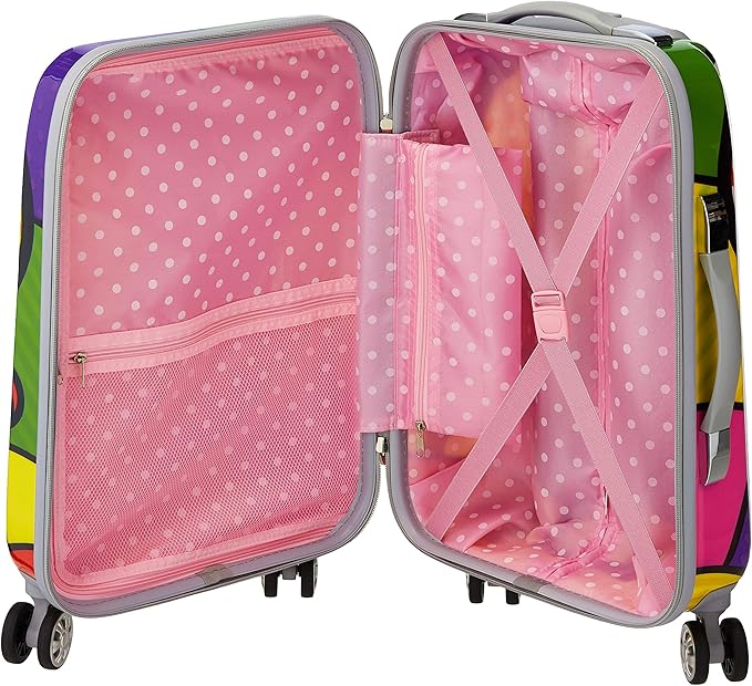 Rockland Vision Hardside Spinner Wheel Luggage, Heart, Carry-On 20-Inch