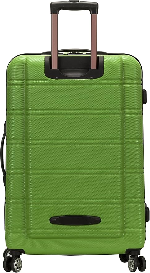 Rockland Melbourne Hardside Expandable Spinner Wheel Luggage, Green, Checked-Large 28-Inch (F1603-GREEN)