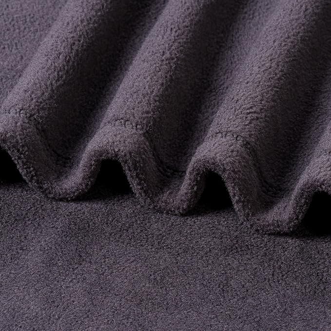 Berkshire Blanket Microfleece King Size Bed Blanket Black, Lightweight Soft Breathable Plush Micro Fleece Blanket for Bed Couch Sofa, 90x108 Inches