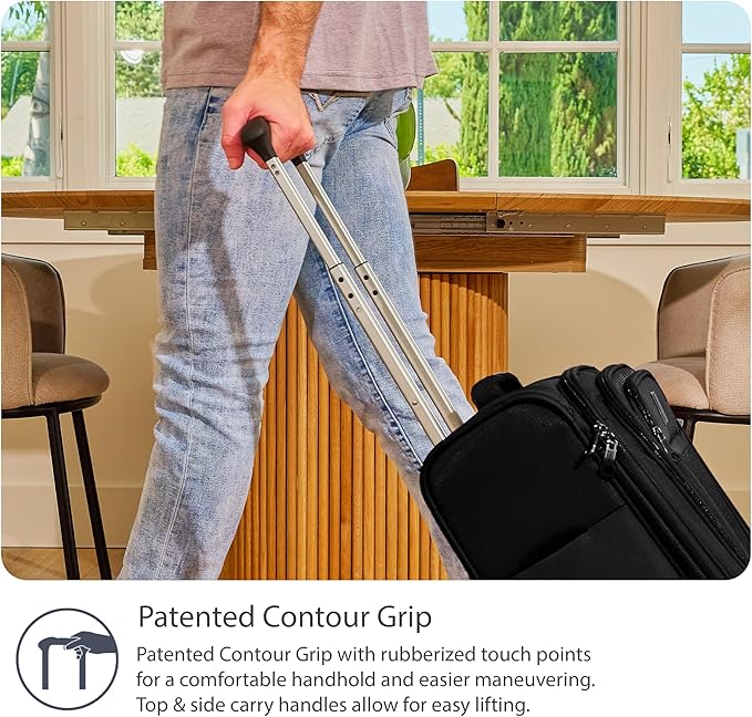 Travelpro Tourlite Softside 29" Expandable Luggage with 4 Spinner Wheels, Lightweight Suitcase, Checked Large, Black