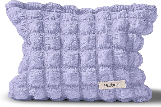 Makeup Bag, Bubble Cloud Travel Cosmetic Bag Organizer, Large Capacity Toiletry Make Up Bags with Zipper for Women and Girls, Light Purple