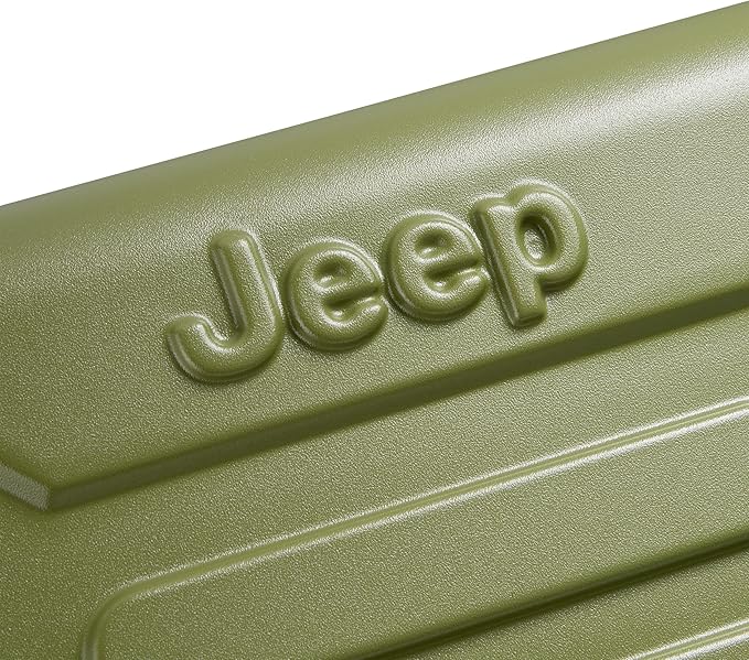 Jeep JH004C Hardside Expandable Luggage with Spinner Wheels (Avocado, Checked-Large 28 Inch)